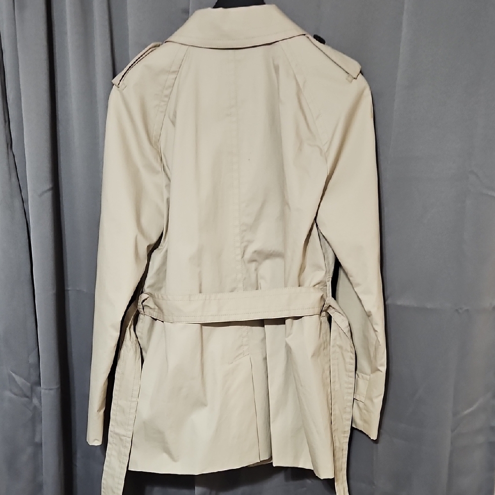 Coach Tan Trench Coat with Black Accents - Picture 3 of 5
